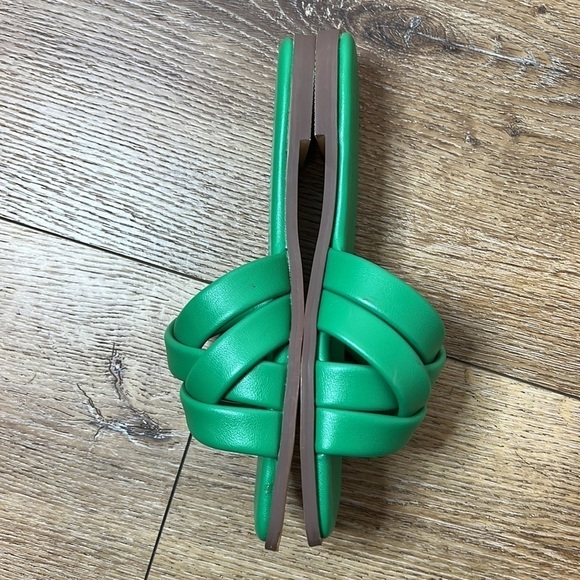 French Connection Shore Green Flat Strappy Sandals Size 7 - Picture 4 of 9